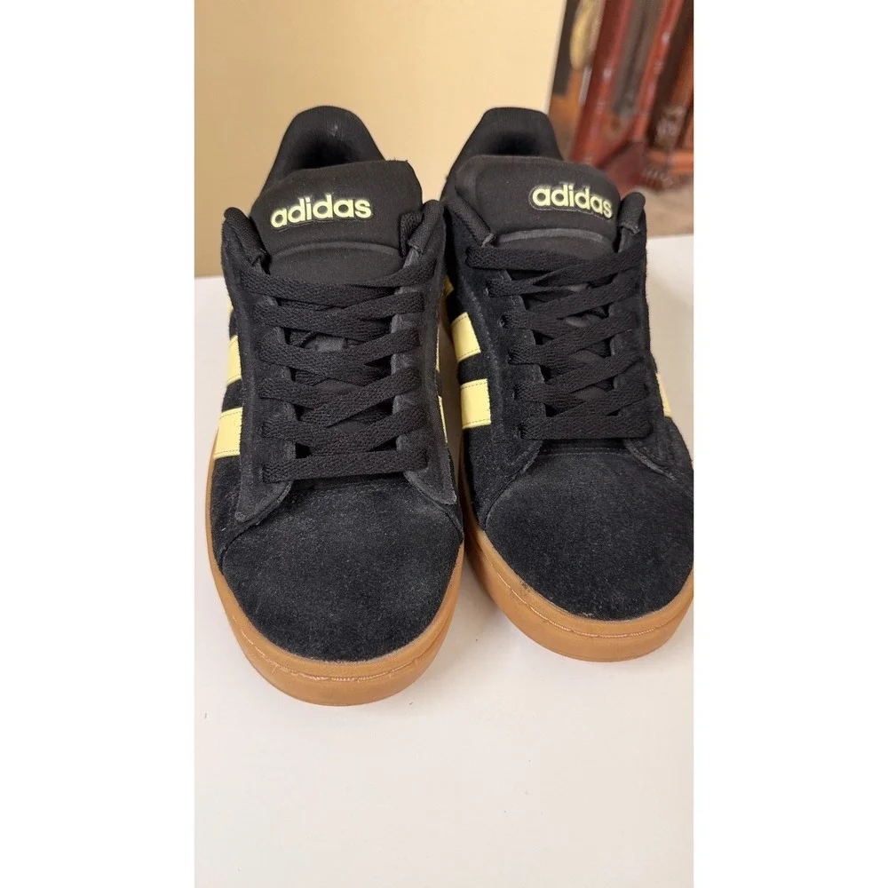 adidas Grand Court Alpha 00s Women's 8.5 Black Suede Gum Low Top Sneakers